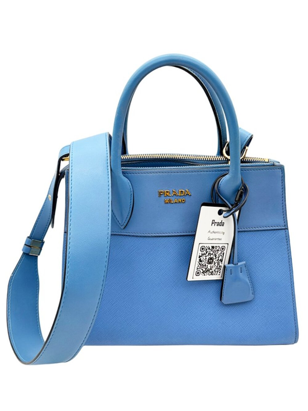 Prada Paradigme Saffiano Leather Tote and Crossbody Bag